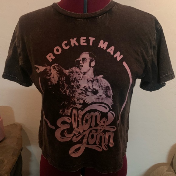 Daydreamer Elton John Rocket Man '72 Banded Tee - Vintage White